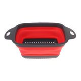 Maxbell Kitchen Foldable Strainers Over The Sink Vegetable/Fruit Colanders Strainers Big Red
