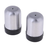 Maxbell 2pcs Stainless Steel Spice Shaker BBQ Condiment Seasoning Box Dispenser 1 Hole S