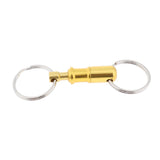 2 Pieces Breakaway Key Ring Separate Car Keys Quick Release Keychain Golden