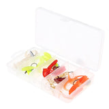 Maxbell 5 Pieces Spin Jig Heads & 25 Pieces Bionic Maggot Grub Soft Fishing Lures