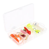 Maxbell 5 Pieces Spin Jig Heads & 25 Pieces Bionic Maggot Grub Soft Fishing Lures