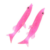 Max 2 Pieces 11cm Soft Fishing Lures Artificial Baits Fishing Tackle Pink