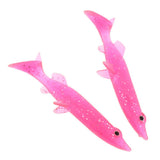 Max 2 Pieces 11cm Soft Fishing Lures Artificial Baits Fishing Tackle Pink