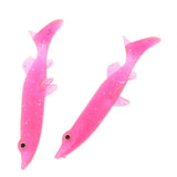 Max 2 Pieces 11cm Soft Fishing Lures Artificial Baits Fishing Tackle Pink