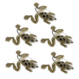 Max 5pcs Frog Fishing Lures Soft Topwater Frog Crankbait with Hook Gray