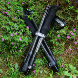 Maxbell Foldable Hiking Trekking Pole 5 Section Adjustable Alpenstock Walking Stick