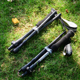 Maxbell Foldable Hiking Trekking Pole 5 Section Adjustable Alpenstock Walking Stick