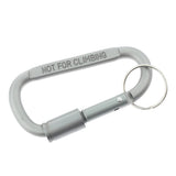 Max Durable Locking Climbing Carabiner D Shape Matte Silver Keychain Clip Type 1