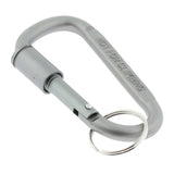 Max Durable Locking Climbing Carabiner D Shape Matte Silver Keychain Clip Type 1