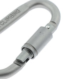 Max Durable Locking Climbing Carabiner D Shape Matte Silver Keychain Clip Type 1