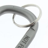 Max Durable Locking Climbing Carabiner D Shape Matte Silver Keychain Clip Type 1