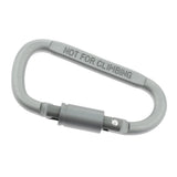 Max Durable Locking Climbing Carabiner D Shape Matte Silver Keychain Clip Type 2