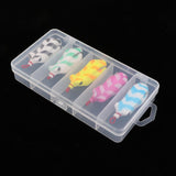 Max 5pcs Fishing Lures Snakehead Frog Fishing Lure for Blackfish with Spinner