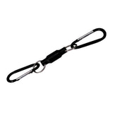 Max Magnetic Buckle Clip Fly Fishing Net Holder Keeper Carabiner Black Double