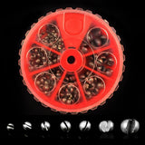 Max 1 Box/106Pieces 7 Types Opening Round Lead Weight Sinkers Suit - 0.2g-2g