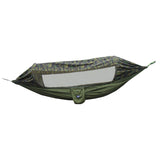 Max Portable Hammock with Mosquito Net Netting Hanging Bed Outdoor Camo Green