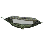 Max Portable Hammock with Mosquito Net Netting Hanging Bed Outdoor Camo Green