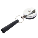 Max Retractable Anti-Theft Wire Rope Pen Holder Key Ring Reel Buckle with Clip