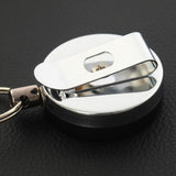 Max Retractable Anti-Theft Wire Rope Pen Holder Key Ring Reel Buckle with Clip