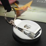 Max Retractable Anti-Theft Wire Rope Pen Holder Key Ring Reel Buckle with Clip