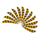 Max 12pcs 4inch Archery Feathers Fletches Right Wing Parabolic Yellow