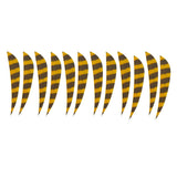 Max 12pcs 4inch Archery Feathers Fletches Right Wing Parabolic Yellow