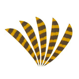 Max 12pcs 4inch Archery Feathers Fletches Right Wing Parabolic Yellow