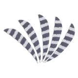 Max 12pcs 4inch Archery Feathers Fletches Right Wing Parabolic Cut Shape White