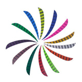 Max 12pcs 4inch Archery Feathers Fletches Right Wing Parabolic Cut Shape White