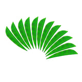 Max 12pcs 4inch Archery Feathers Fletches Right Wing Parabolic Fluorescent Green