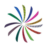 Max 12pcs 4inch Archery Feathers Fletches Right Wing Parabolic Fluorescent Green