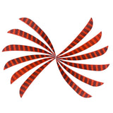 Max 12pcs 4inch Archery Feathers Fletches Right Wing Parabolic Cut Shape Orange