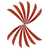 Max 12pcs 4inch Archery Feathers Fletches Right Wing Parabolic Cut Shape Orange