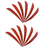 Max 12pcs 4inch Archery Feathers Fletches Right Wing Parabolic Cut Shape Orange