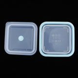 Max Foldable Silicone Square Lunch Box Food Crisper for Outdoor Camping 1200ML