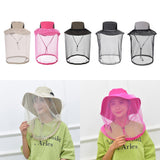 Max Mesh Net Hat Head Face Cover Anti Mosquito for Camping Fishing  Khaki