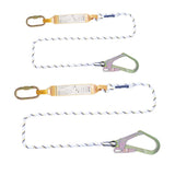 Max Safety Fall Protection Single Lanyard Braided Rope with Shock Absorber 1.2M