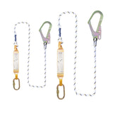 Max Safety Fall Protection Single Lanyard Braided Rope with Shock Absorber 1.2M