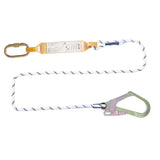 Max Safety Fall Protection Single Lanyard Braided Rope with Shock Absorber 1.2M