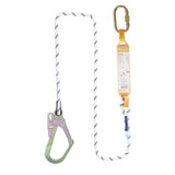 Max Safety Fall Protection Single Lanyard Braided Rope with Shock Absorber 1.2M