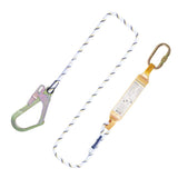 Max Safety Fall Protection Single Lanyard Braided Rope with Shock Absorber 1.2M