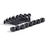 Max 8 Pieces Skateboard 25mm Truck Bolts Screws with Nuts Set Hardware - Black