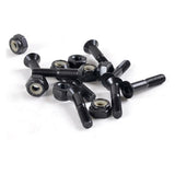 Max 8 Pieces Skateboard 25mm Truck Bolts Screws with Nuts Set Hardware - Black