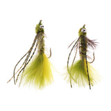 Max 2 Pieces Hand-tied Fly Fishing Lures Nymphs Streamers for Bass Trout Fishing