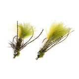 Max 2 Pieces Hand-tied Fly Fishing Lures Nymphs Streamers for Bass Trout Fishing