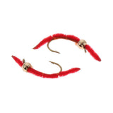 Max Maxb 5 Pieces San Juan Squirmy Wormy Trout Worm Fly Assortment Fishing Flies Red
