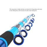Max Fishing Kit Telescopic Fishing Rod and Reel Combos Hook Tackle Kit 1.8m Blue