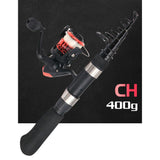 Max Fishing Kit Telescopic Fishing Rod and Reel Combos Hook Tackle Kit 1.8m Blue
