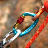 Max 2Pieces 25KN Aluminum Carabiner D-Ring Keychain Durable Hooks Clip Hiking