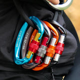 Max 2Pieces 25KN Aluminum Carabiner D-Ring Keychain Durable Hooks Clip Hiking